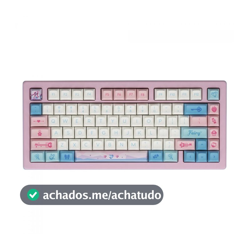 Teclado Gamer Mecânico Akko ACR Pro 75 Sylph Potion DSA, ANSI, Switch Akko Cream Yellow Pro, Pink