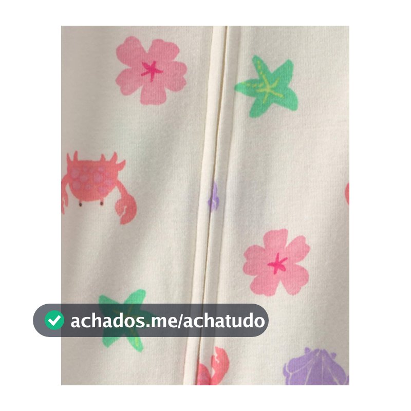 Pijama macacão bebê estampado - Multicor