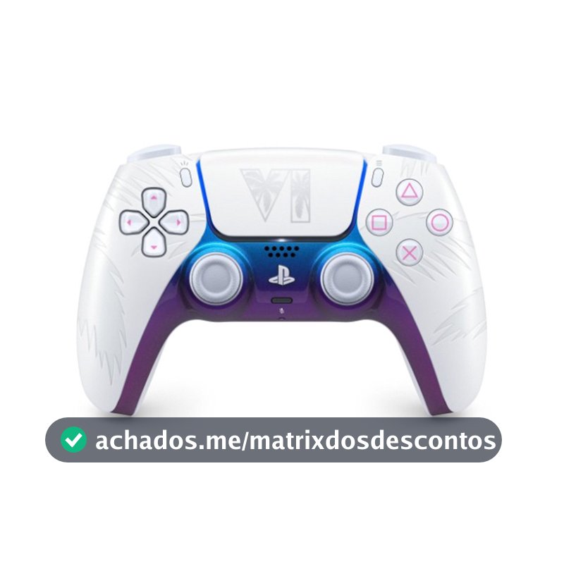 Controle Sem Fio Sony DualSense, PS5, Edição Limitada Grand Theft Auto VI, Branco - 1000056978