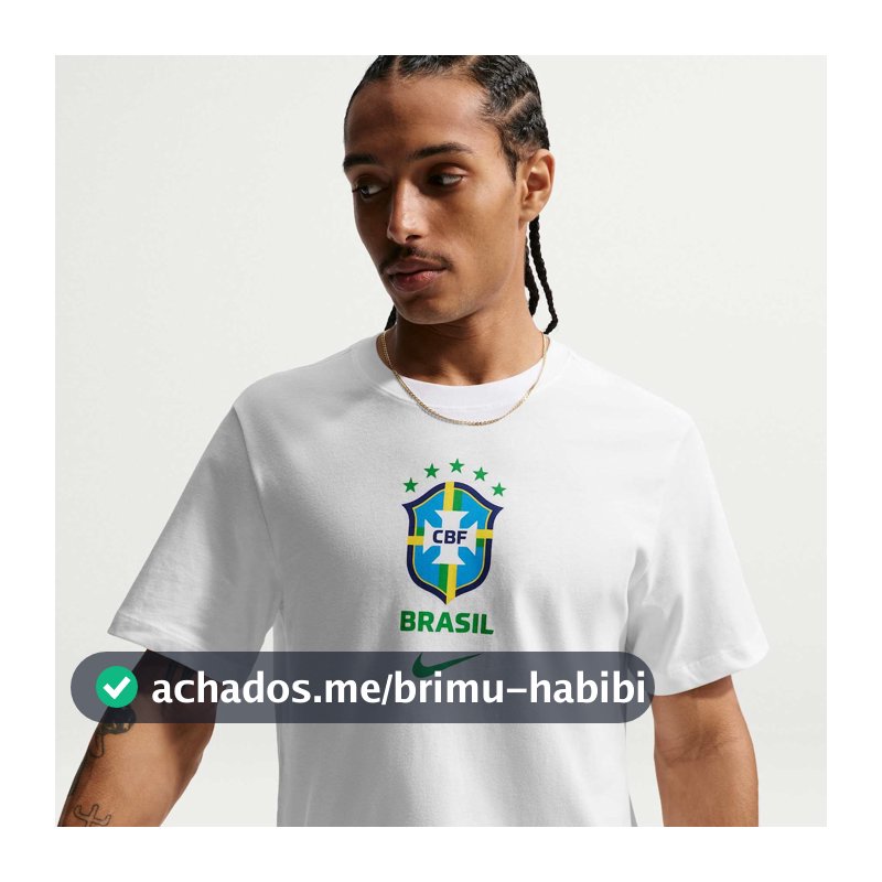 Camiseta Brasil Nike Crest Masculina