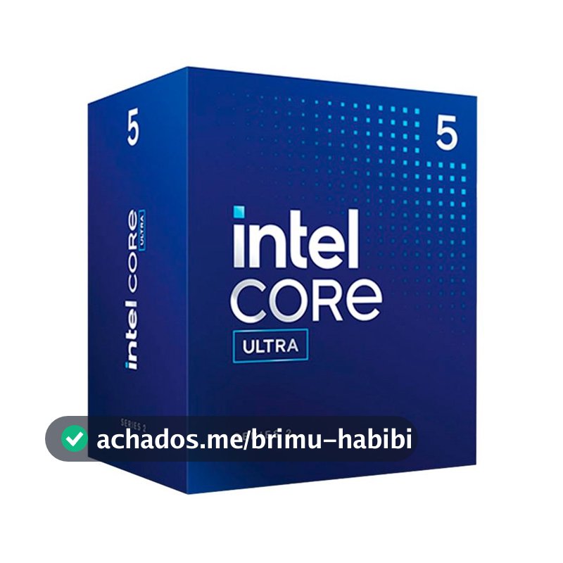 Processador Intel Core Ultra 5 225F, 3.3GHz (4.9GHz Turbo), Cache 20MB, 10 Núcleos, 10 Threads, LGA 1851, Sem Vídeo Integrado - BX80768225F