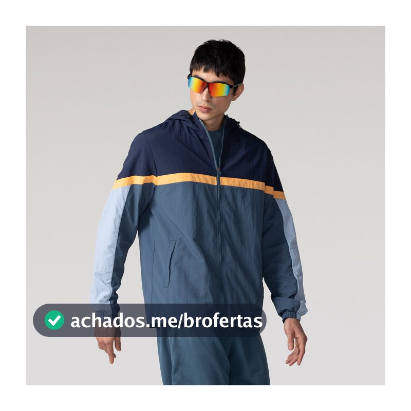 Jaqueta ASICS Recortes Masculina em Promoção