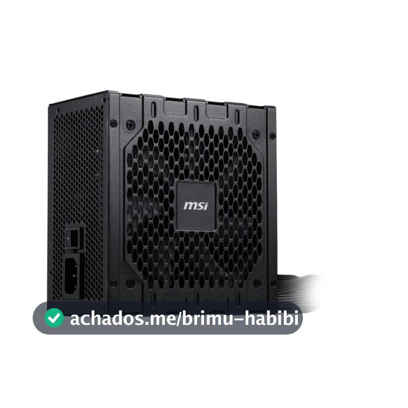 Fonte MSI MAG BN65A, 650W, 80 Plus Bronze, PFC Ativo, Com Cabo, Preto - MAG BN65A