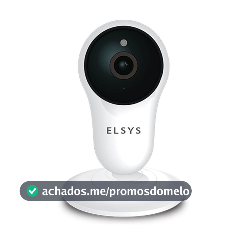 Câmera de Segurança Elsys Wi-Fi, Micro SD de Até 128GB, Full HD, Visão Noturna 10M, Branco/Preto - Elsys - ESC-WY3F