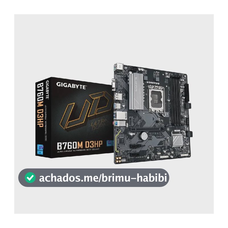Placa Mãe Gigabyte B760m D3hp LGA  1700 4xDDR5 Chipset Intel B760 Matx