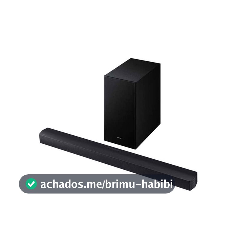 Soundbar Samsung HW-B450F 2.1 Canais, com Subwoofer, Dolby Audio, Bluetooth, Preta - HW-B450F/ZD