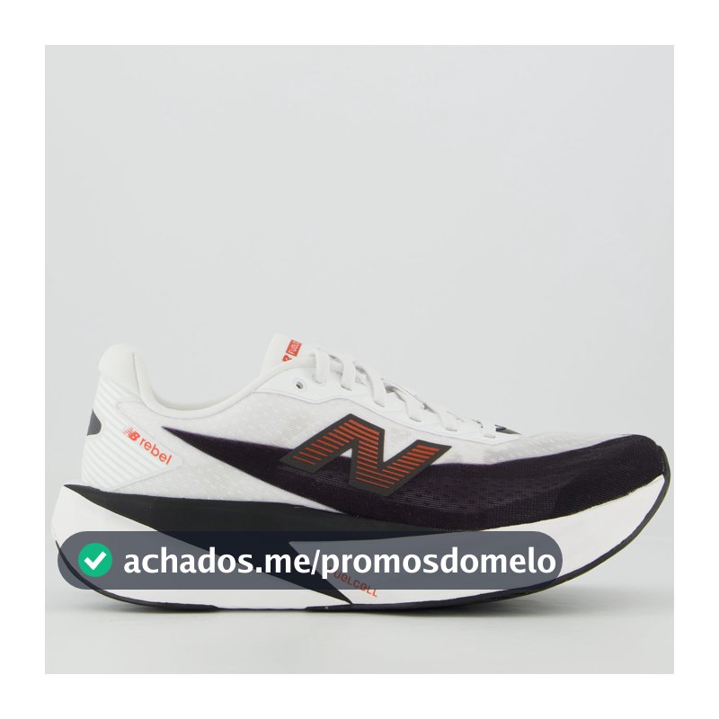 T�nis New Balance Fuelcell Rebel V5 M Branco e Preto