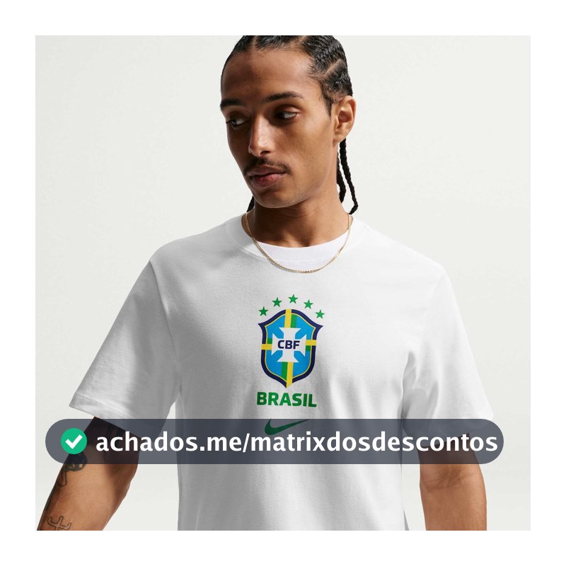 Camiseta Brasil Nike Crest Masculina