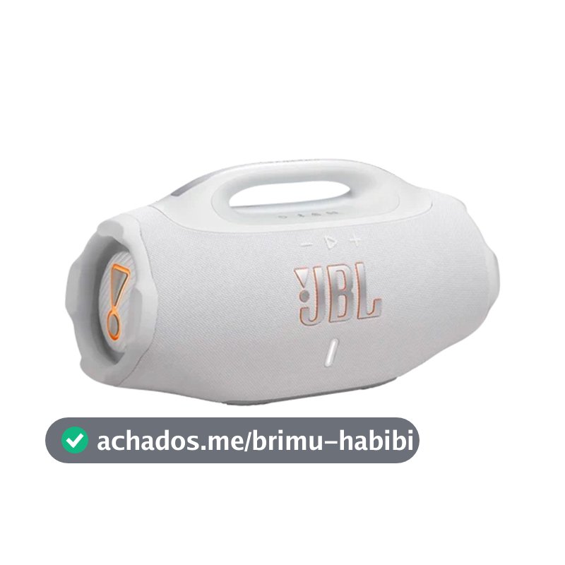 Caixa de Som Portátil JBL Boombox 4, Bluetooth, À Prova D'água, Branca - 58035047