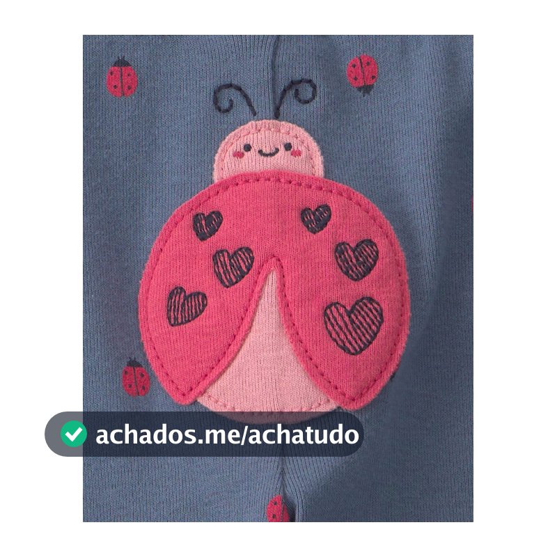 Conjunto longo bebê 3 peças estampado e bordado - Multicor
