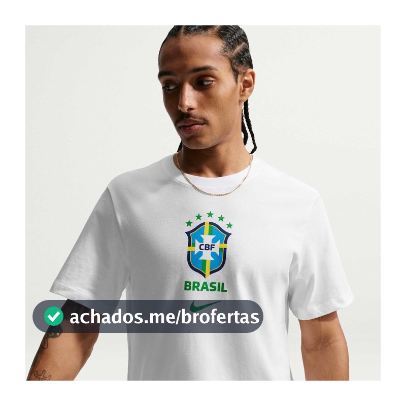 Camiseta Brasil Nike Crest Masculina