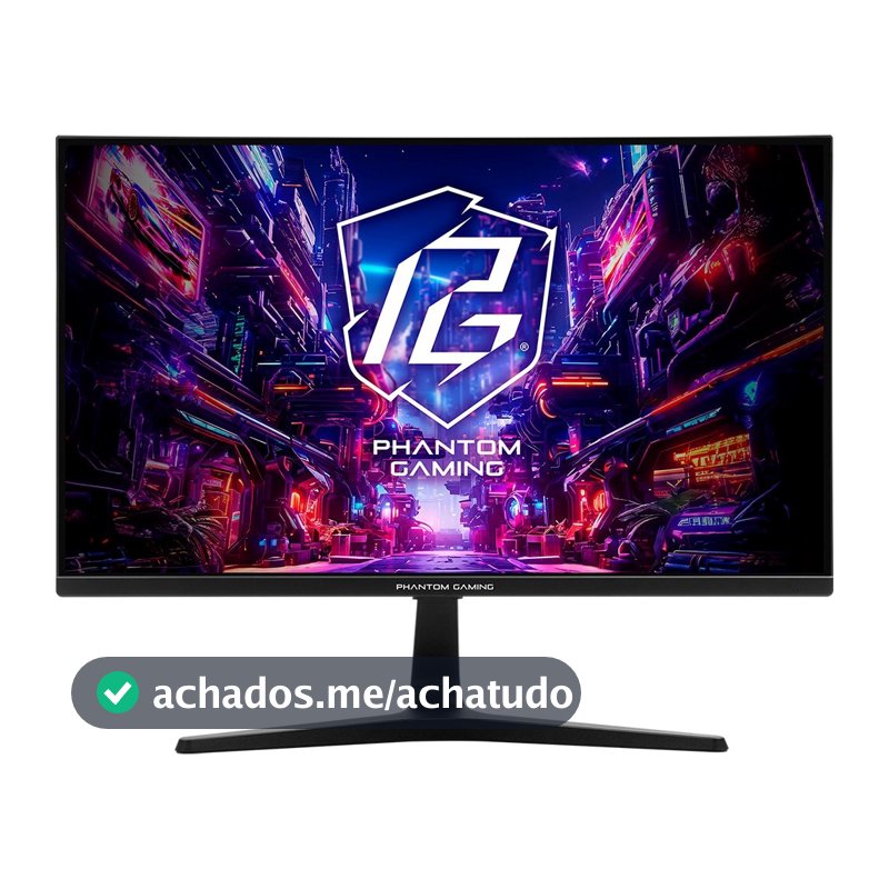 Monitor Gamer ASRock Phantom 25"", FHD, 180Hz, 1ms, IPS, FreeSync Premium, DisplayPort e HDMI, Preto - PG25FFT