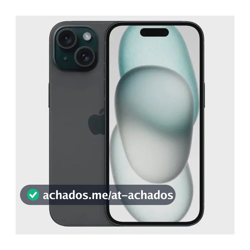 Iphone 15 Apple, 128GB, Quadriband, 6,1 Polegadas, Preto - Mtp03br/a
