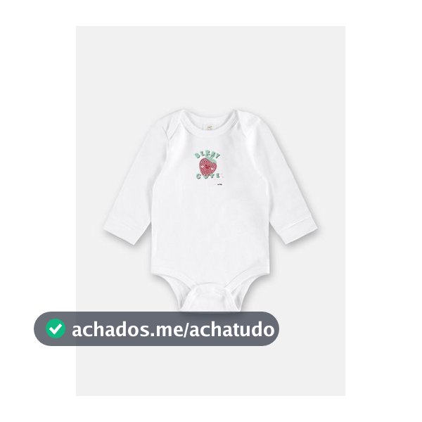 Body Para Menina Bebê Manga Longa Branco