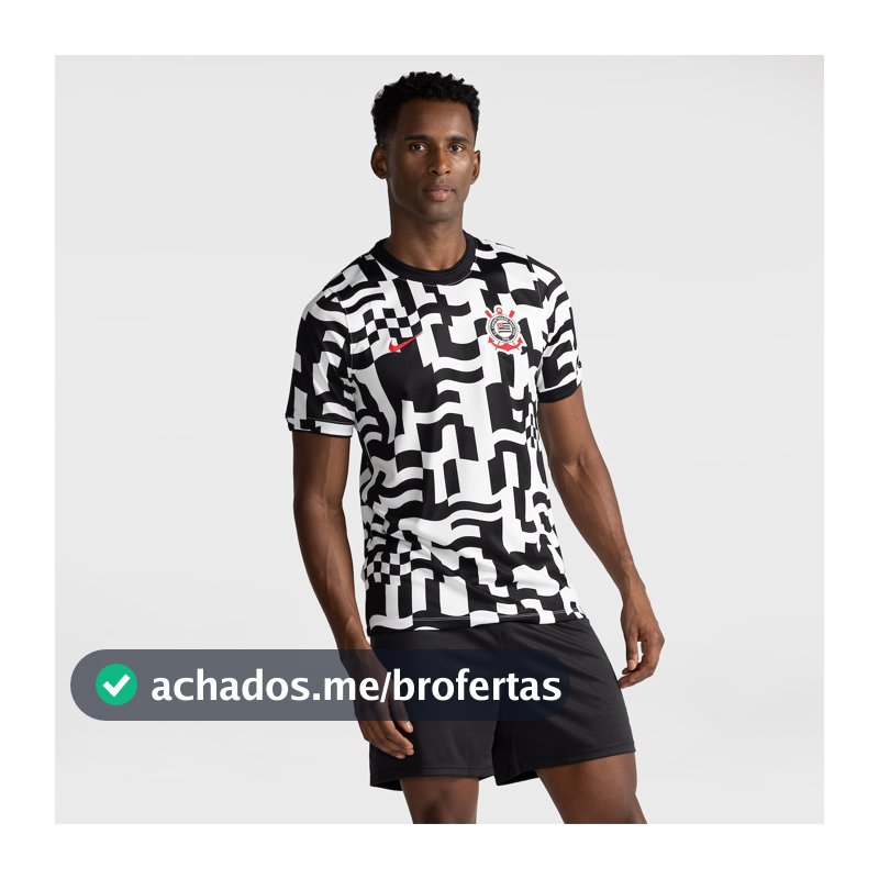 Camisa do Corinthians Pré Jogo Nike Torcedor Masculina