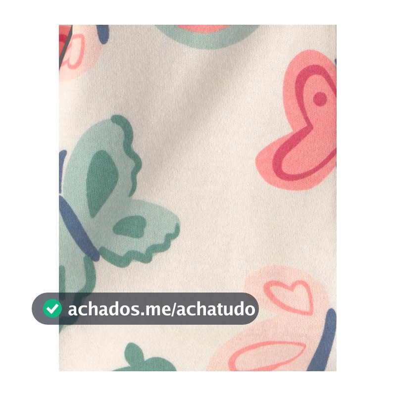 Macacão bebê com pé estampado - Multicor