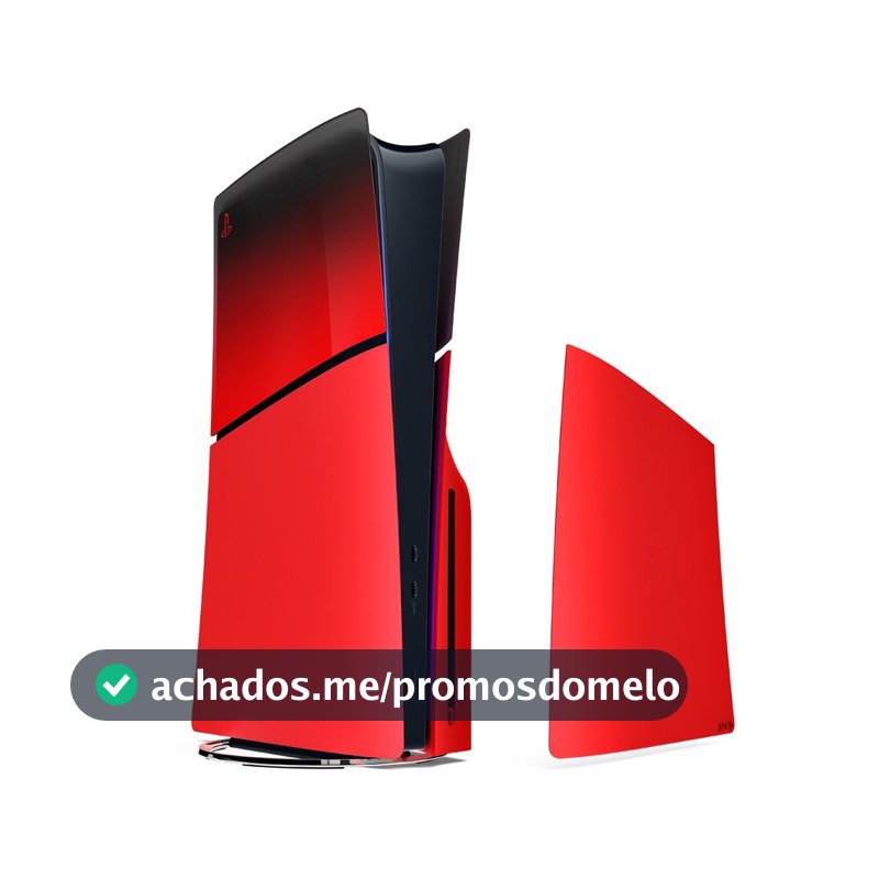 Tampa para Console PlayStation 5 Slim, Techno Red, Vermelho - 1000048563
