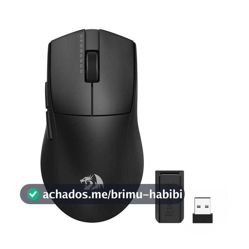 Mouse Gamer Sem Fio Redragon King Pro, 26000 DPI, 7 Botões, Wireless, Bluetooth, Preto - M916-PRO-1K