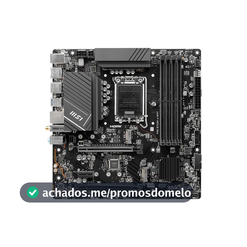 Placa-Mãe MSI PRO B760M-A WIFI, Intel, LGA 1700, Micro-ATX, DDR5, Wi-Fi - PROB760MAWIFI