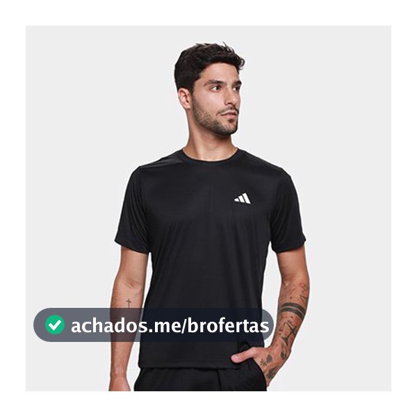 Camiseta Adidas Treino Masculina - Preto+Branco
