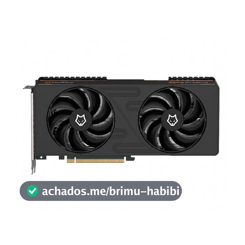 Placa de Vídeo Husky Alpha RTX 3070, NVIDIA, 8GB, GDDR6, 256-Bit, Dual Fan, HDMI, 3x DisplayPort - HVG3070