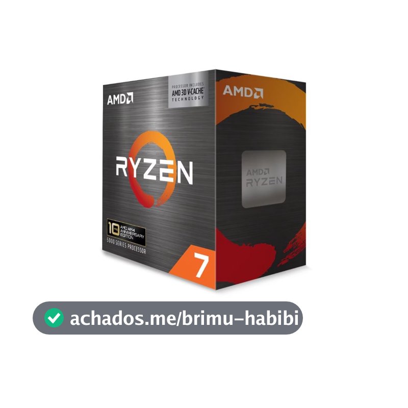 Processador AMD Ryzen 7 5800X3D, 3.4GHZ, 8-CORE, Cache 100MB, AM4 - 100-100000651POF