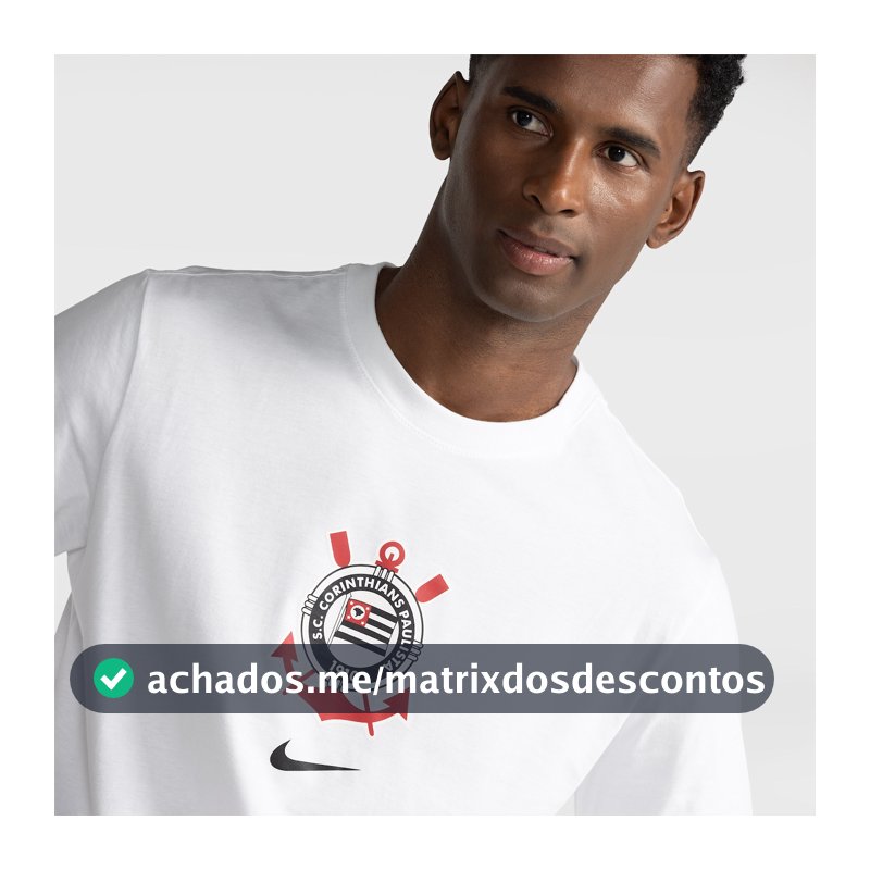 Camiseta Corinthians Nike Crest Masculina em Promoção