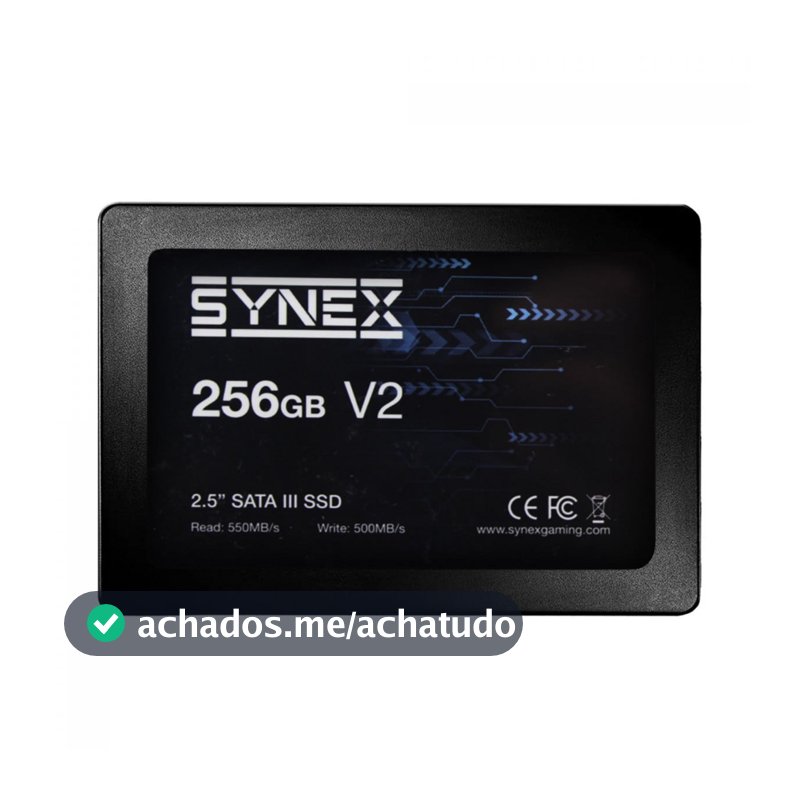 SSD Synex V2 256GB SATA III Leitura 550MB/s