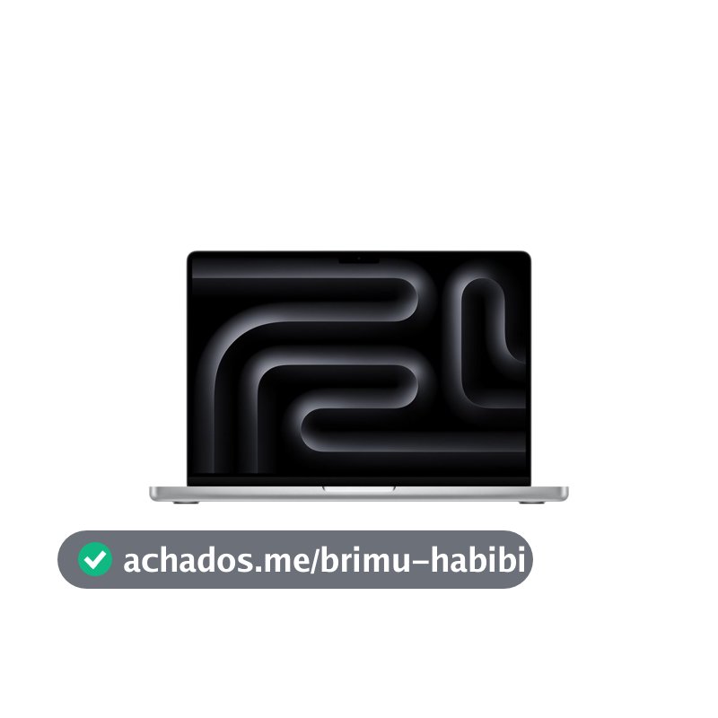 MacBook Pro de 14", M5, CPU de 10 núcleos, GPU de 10 núcleos, 16GB RAM, SSD 1TB, Prateado - MDE54BZ/A