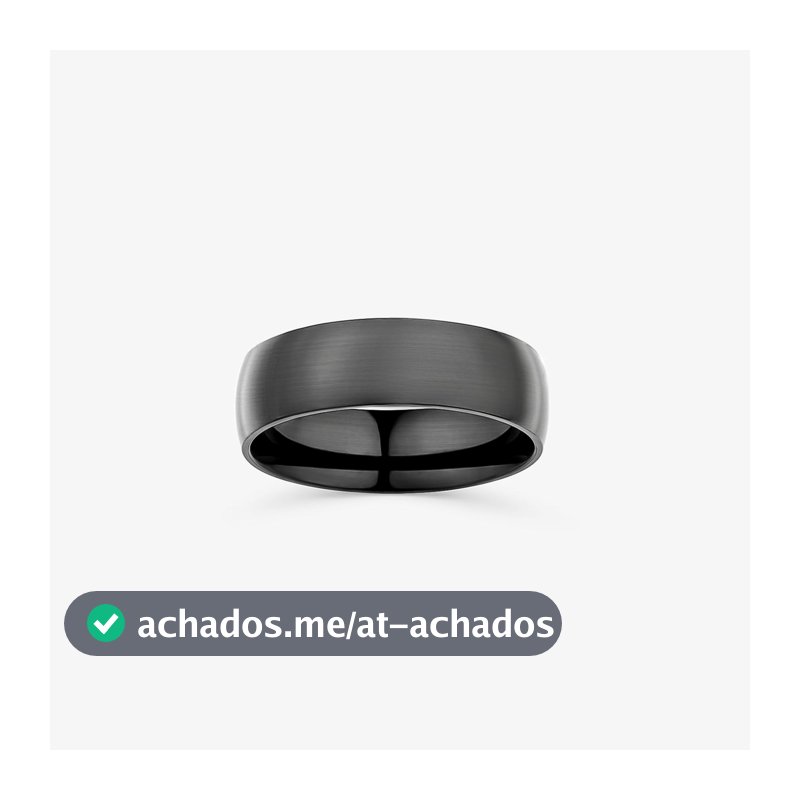 Anel Abaulado Brave Masculino em Aço Preto