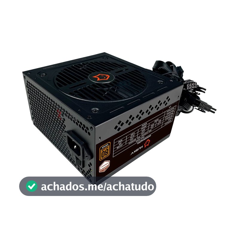 Fonte Husky Sledger 650W, 80 Plus Bronze, Cybenetics Bronze, PFC ativo, Bivolt - HFN650PT