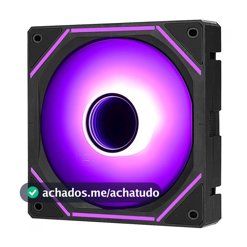 Cooler Para Gabinete Rise Mode Magneto Pro Reverse, ARGB, 120mm, PWM, Preto, RM-MAPROI-ARGB-B-RV