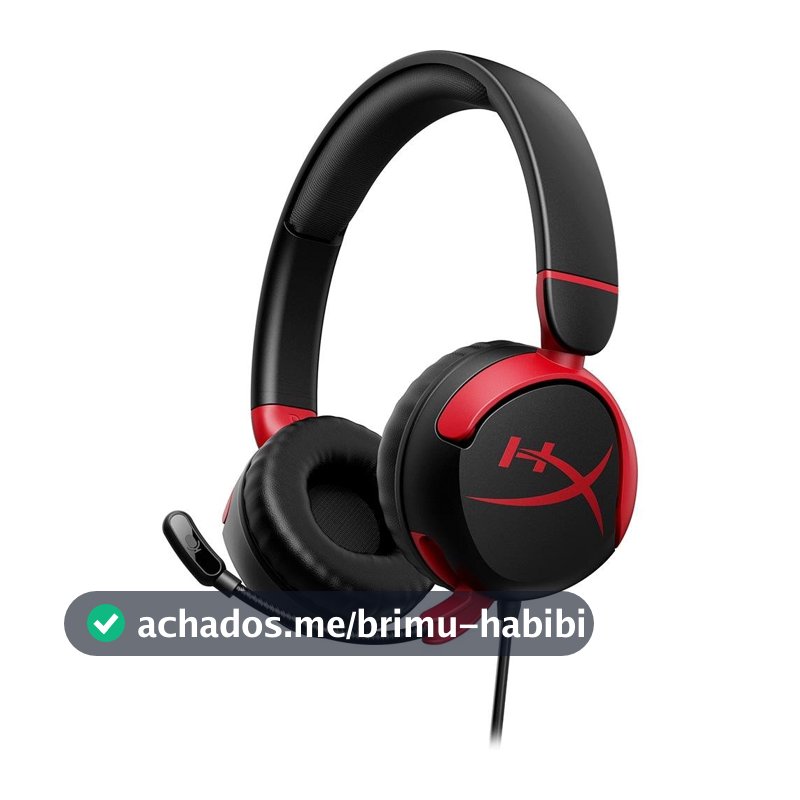 Headset Gamer Infantil HyperX Cloud Mini, Com Fio e Limitador de Volume, USB-C, Preto - 7G8F4AA