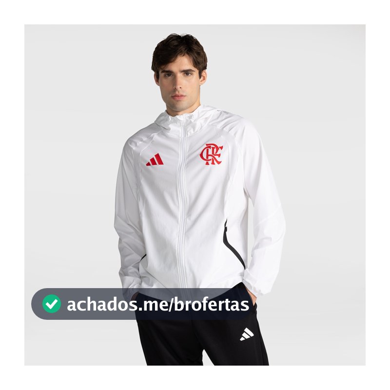 Jaqueta Corta Vento do Flamengo 2026 adidas TT Masculina em Promoção