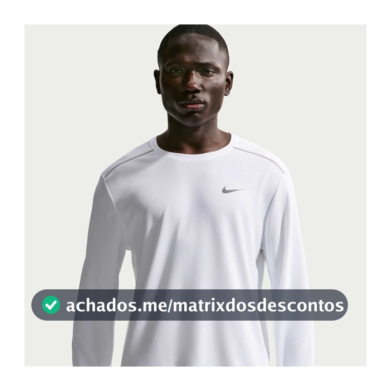 Camiseta Dri-FIT Nike Manga Longa UV Miler Masculina