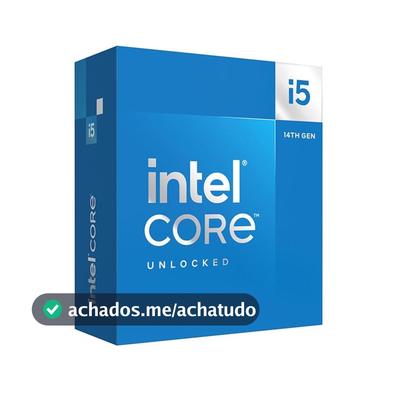 Processador Intel Core i5-14600KF, 3.5GHz (5.3 GHz Max Turbo), Cache 24MB, 14 Núcleos, 20 Threads, LGA 1700, Sem Vídeo Integrado - BX8071514600KF
