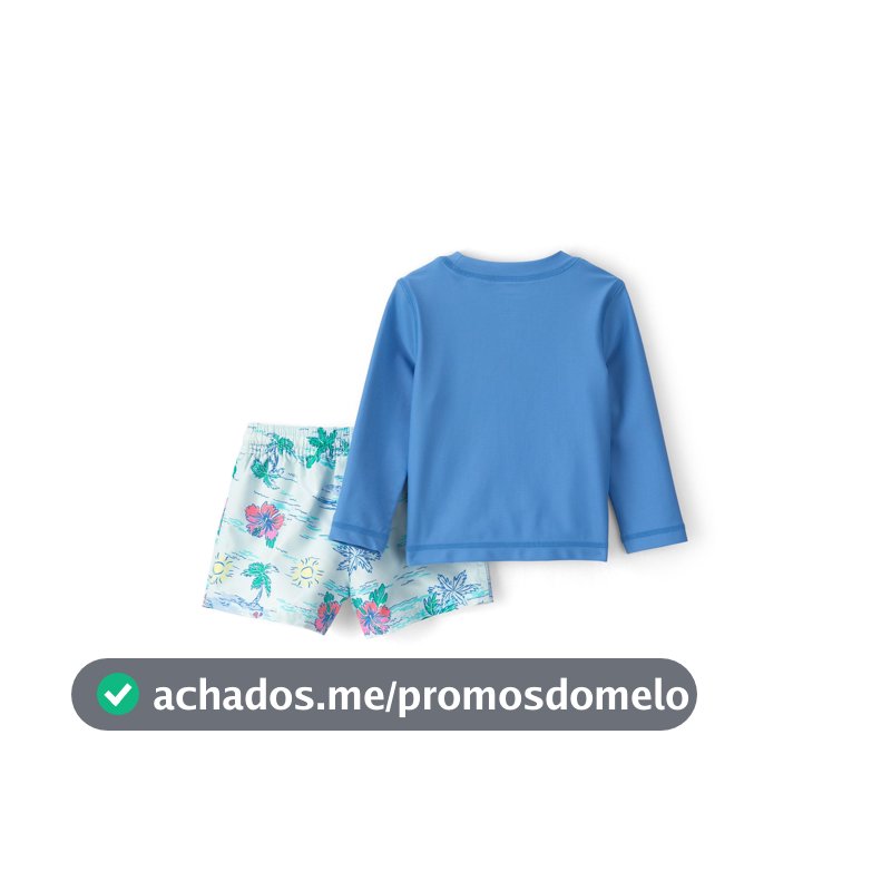 Conjunto de praia Carter's bebê menino estampado UV 50+ 2 peças - Multicor