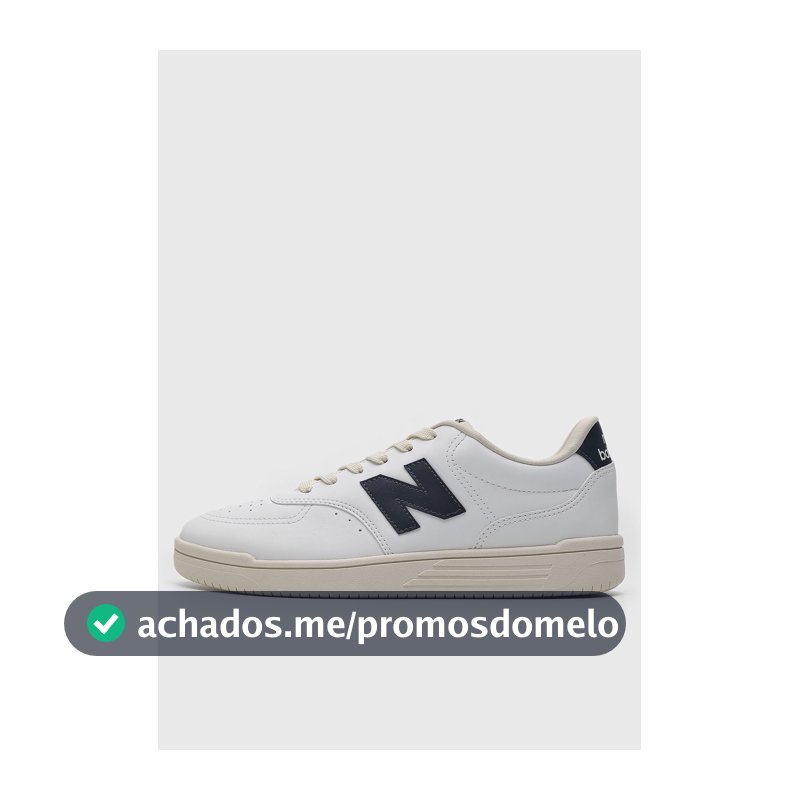 Tênis Masculino New Balance BB80 Branco e Azul-Marinho