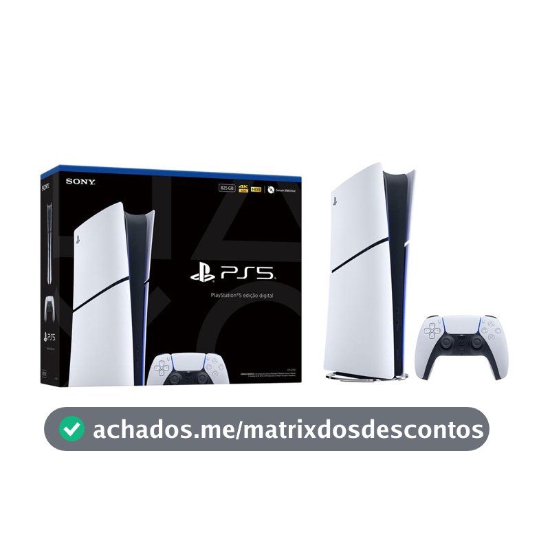 PlayStation 5 Edição Digital 825GB 1 Controle Branco Sony