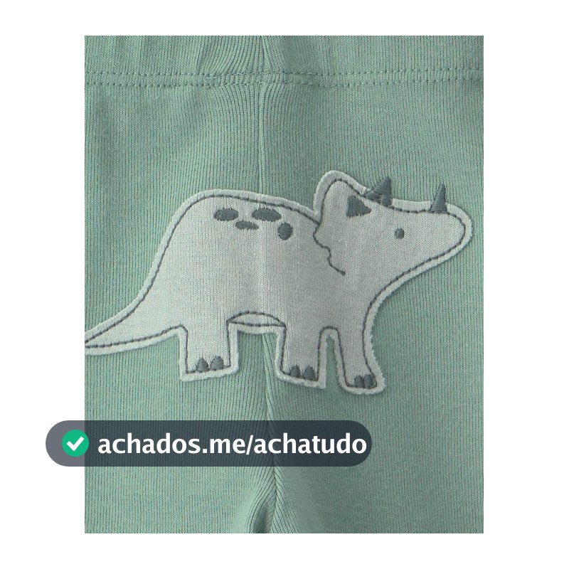 Conjunto longo bebê 3 peças bordado - Multicor