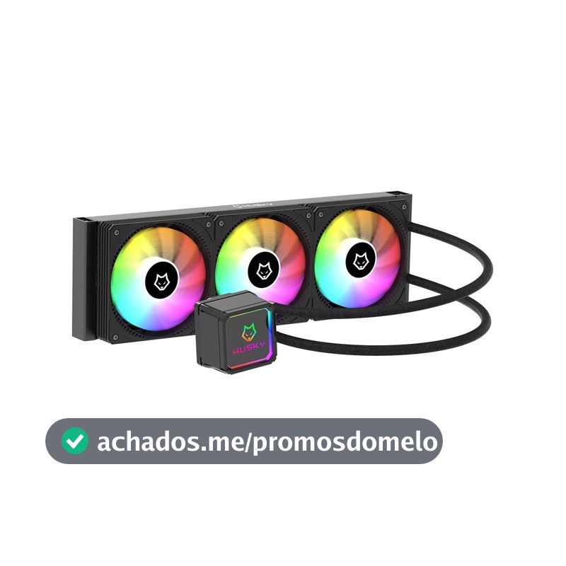 Water Cooler Husky Freezy, Iluminação ARGB, 360mm, AMD e Intel, Preto - HWT300PT