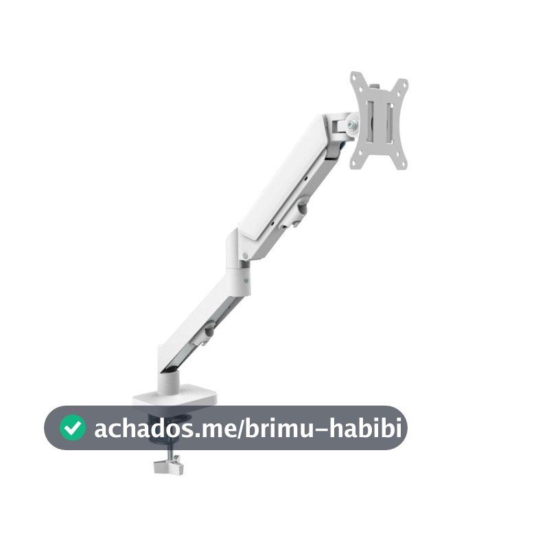 Suporte de Mesa Articulado para Monitor de 17" a 32" Ergofirst, Ajuste com Pistão a Gás, Branco - G16-C012-W