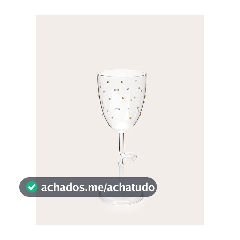 Taça de vinho Casa Riachuelo 320ml em vidro texturizada