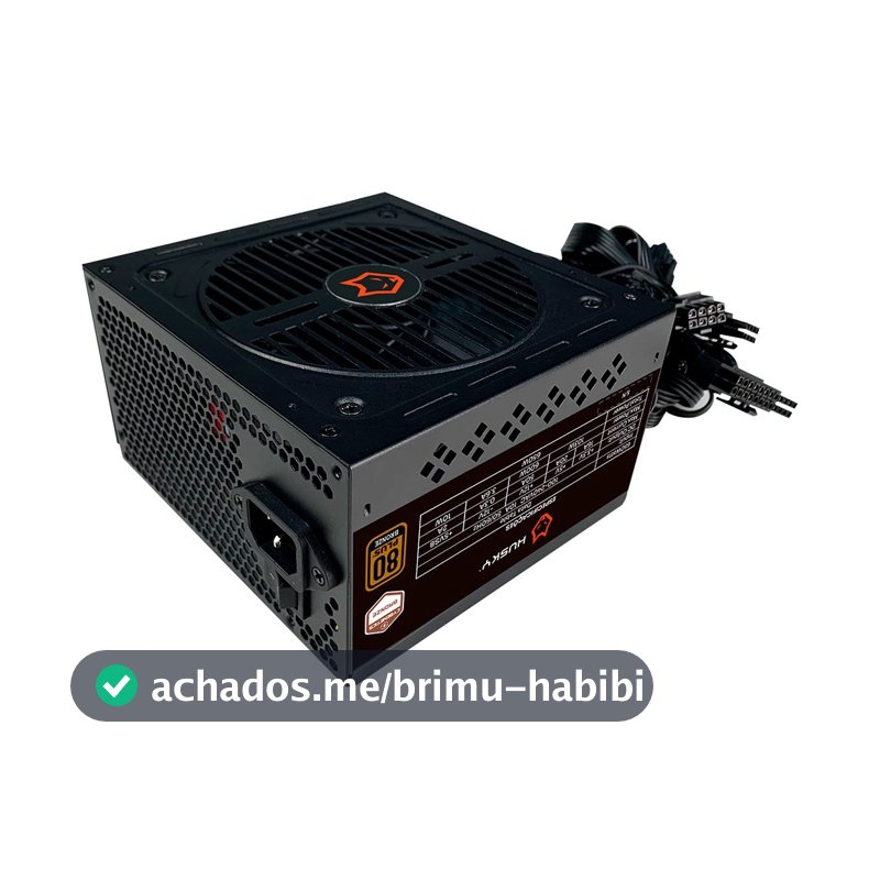 Fonte Husky Sledger 650W, 80 Plus Bronze, Cybenetics Bronze, PFC ativo, Bivolt - HFN650PT