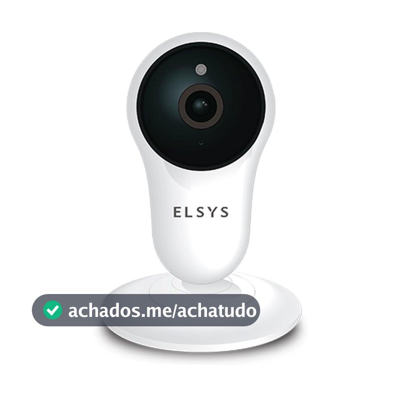 Câmera de Segurança Elsys Wi-Fi, Micro SD de Até 128GB, Full HD, Visão Noturna 10M, Branco/Preto - Elsys - ESC-WY3F