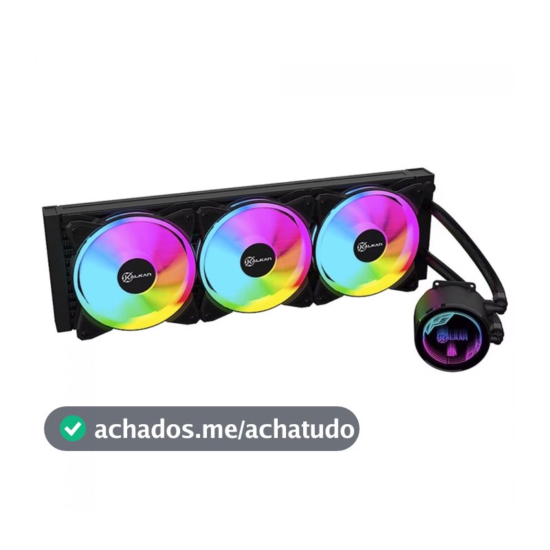 Water Cooler Kalkan Iota V2 360, Rainbow, 360mm, Intel-AMD, Preto, KLK00069