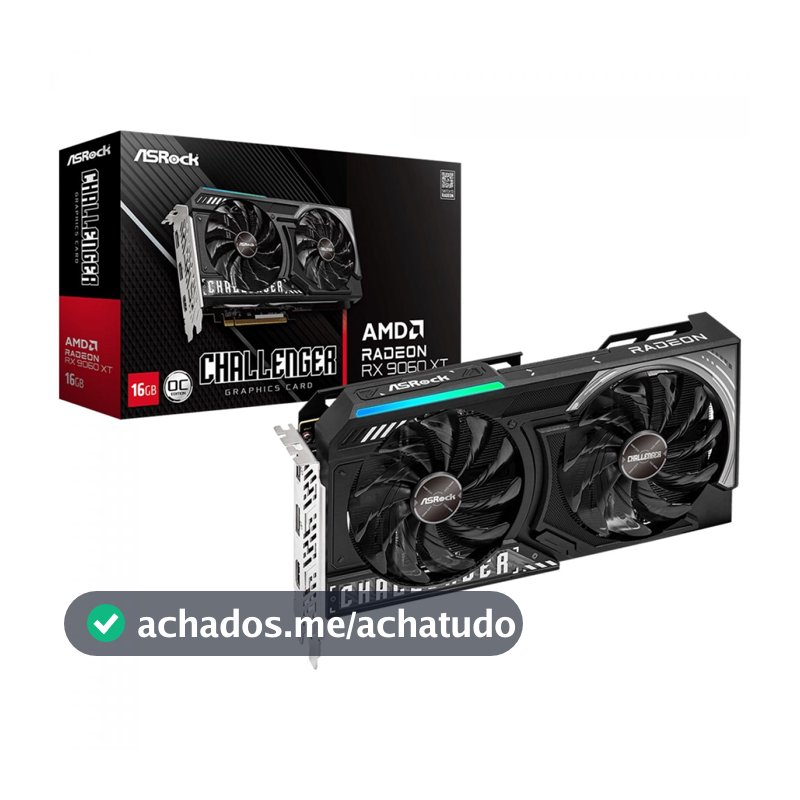Placa de Vídeo ASRock RX 9060 XT Challenger 16GB