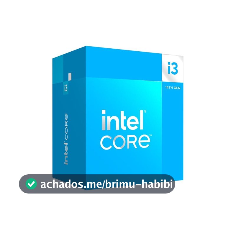 Processador Intel Core i3-14100, 3.5GHz (4.70 GHz Max Turbo), Cache 12MB, 4 Núcleos, 8 Threads, LGA 1700, Com Vídeo Integrado - BX8071514100