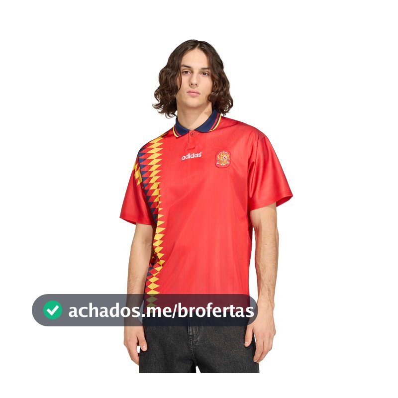 Camisa Espanha I 94 Retrô Torcedor adidas Masculina em Promoção