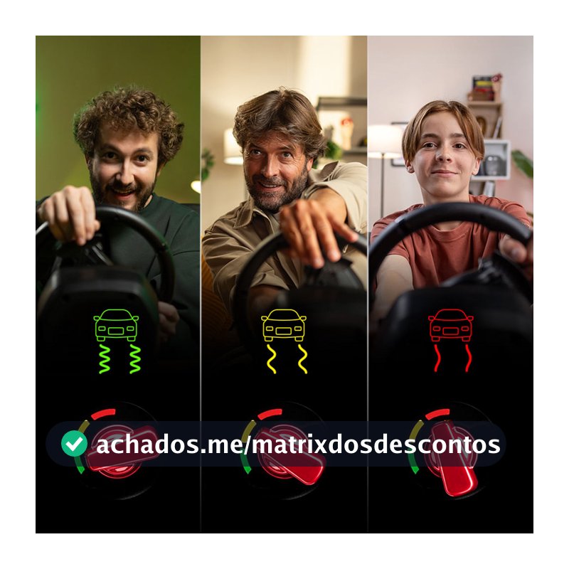 Kit Volante e Pedal T98 Ferrari para PS4, PS5 e PC - Thrustmaster